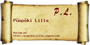 Püspöki Lilla névjegykártya